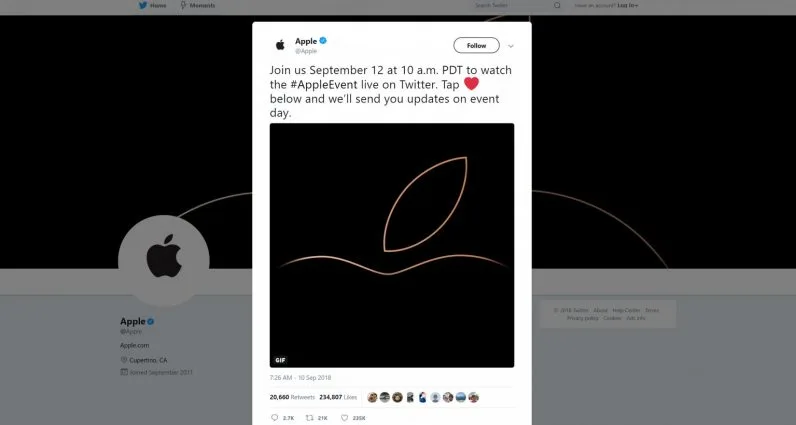 Apple Etkinliği ilk kez Twitter da Apple Etkinliği ilk kez Twitter da