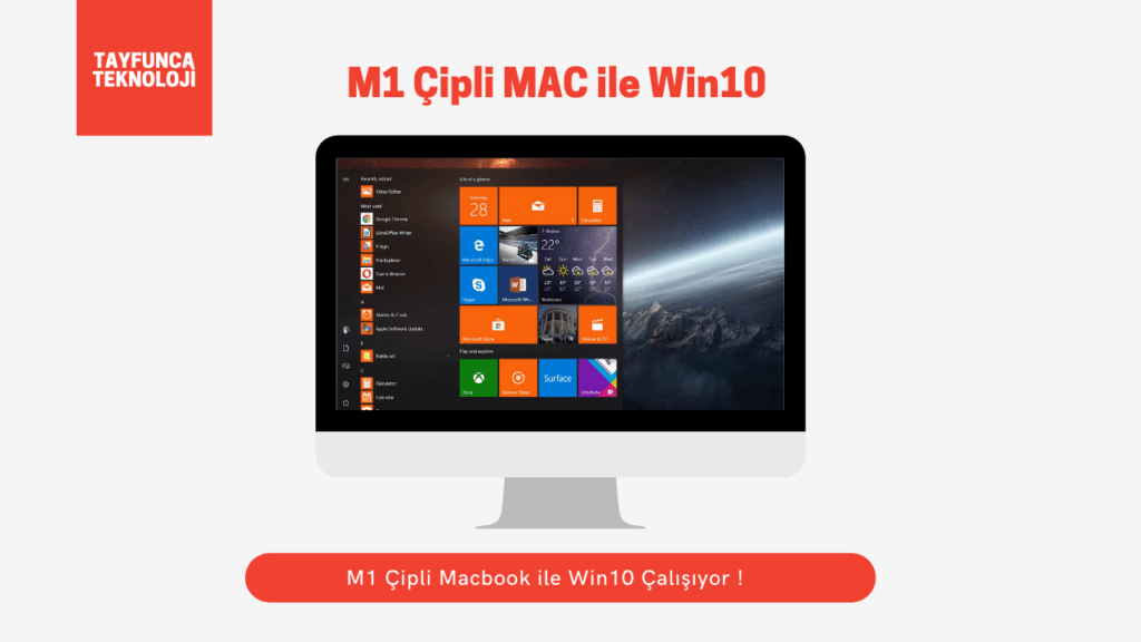 M1 Çipli Macbook Win10 Çalışıyor